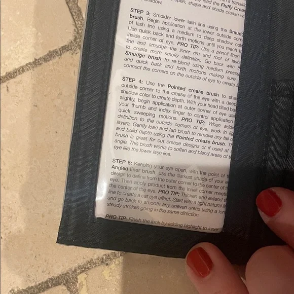 SEPHORA Makeup Brush Set Gray Leather Wallet - Picture 6 of 7